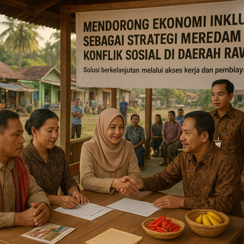 Mendorong Ekonomi Inklusif sebagai Strategi Meredam Konflik Sosial di Daerah Rawan