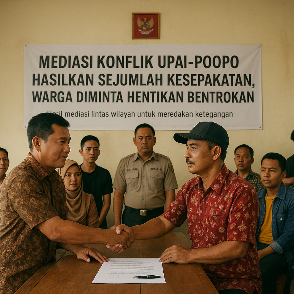 Mediasi Konflik Upai-Poopo Hasilkan Sejumlah Kesepakatan, Warga Diminta Hentikan Bentrokan