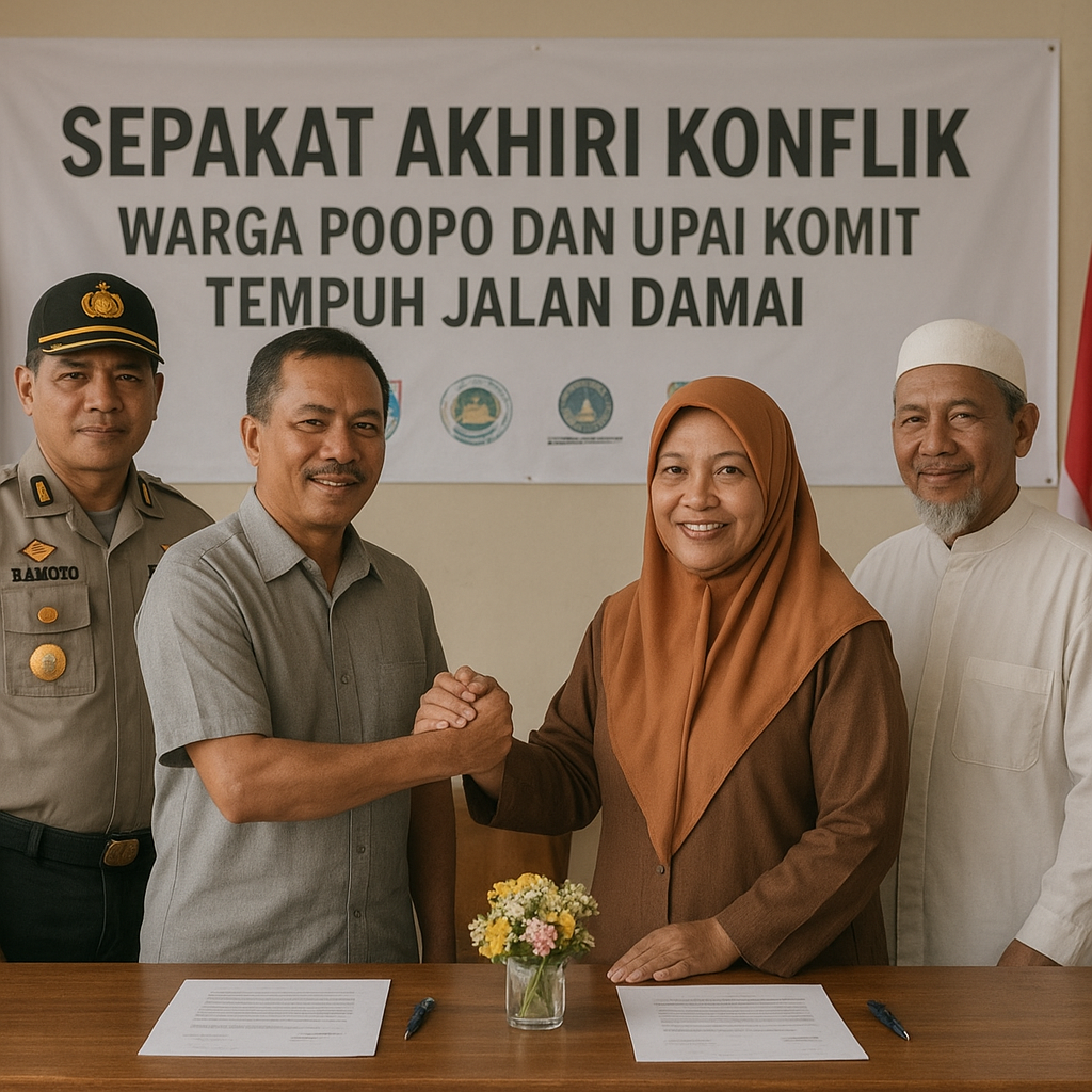 Sepakat Akhiri Konflik, Warga Poopo dan Upai Komit Tempuh Jalan Damai