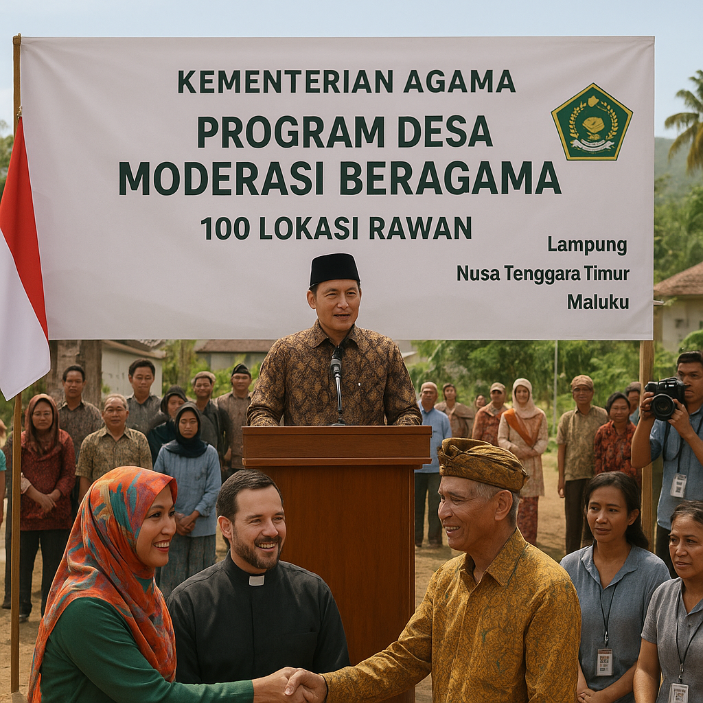 Kementerian Agama Luncurkan Program Desa Moderasi Beragama di 100 Lokasi Rawan