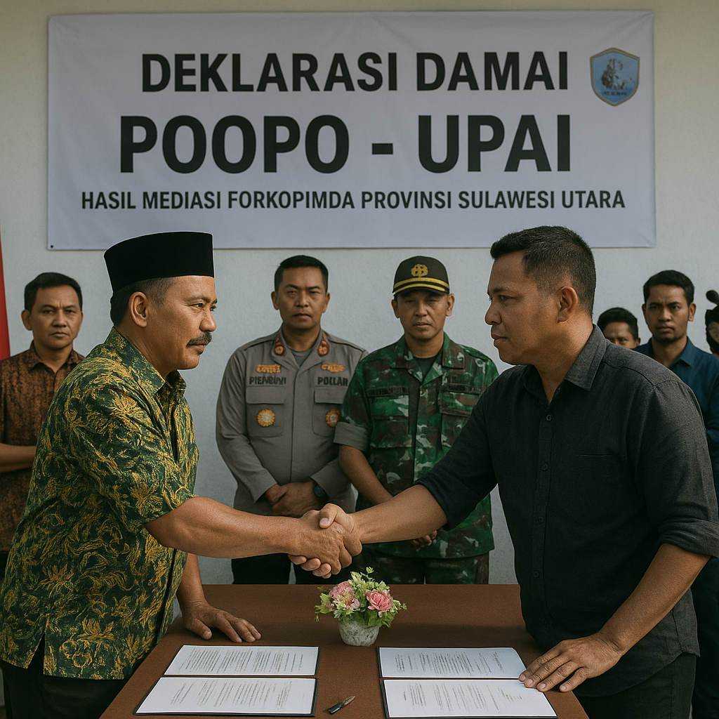 Deklarasi Damai Akhiri Konflik Warga Poopo-Upai di Sulawesi Utara, Pimpinan Daerah Soroti Peran Provokasi Media Sosial