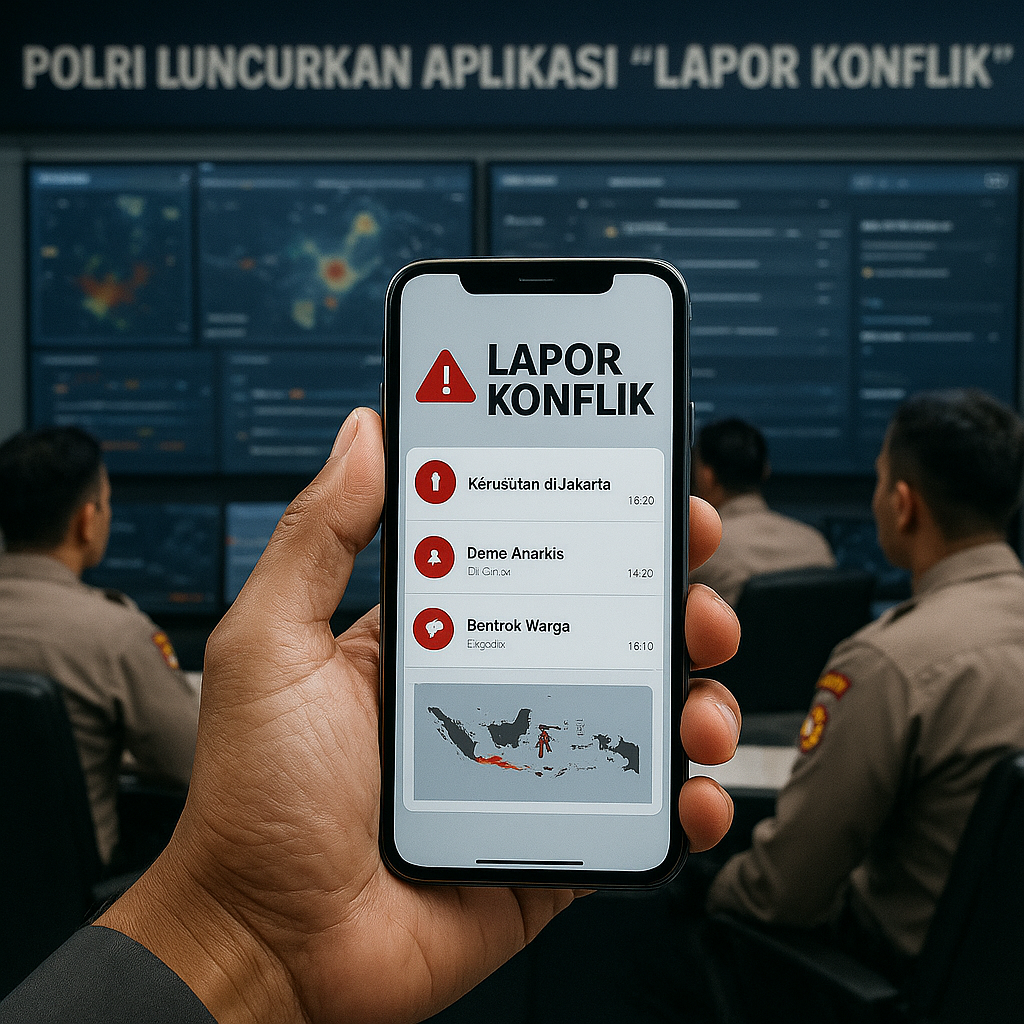 Polri Luncurkan Aplikasi 'Lapor Konflik' untuk Deteksi Dini Potensi Kerusuhan