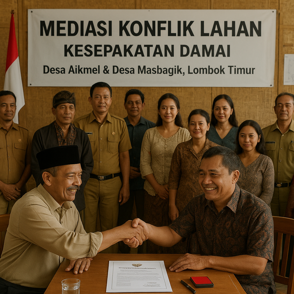 Mediasi Konflik Lahan di Lombok Timur Berbuah Kesepakatan Damai Antar Desa