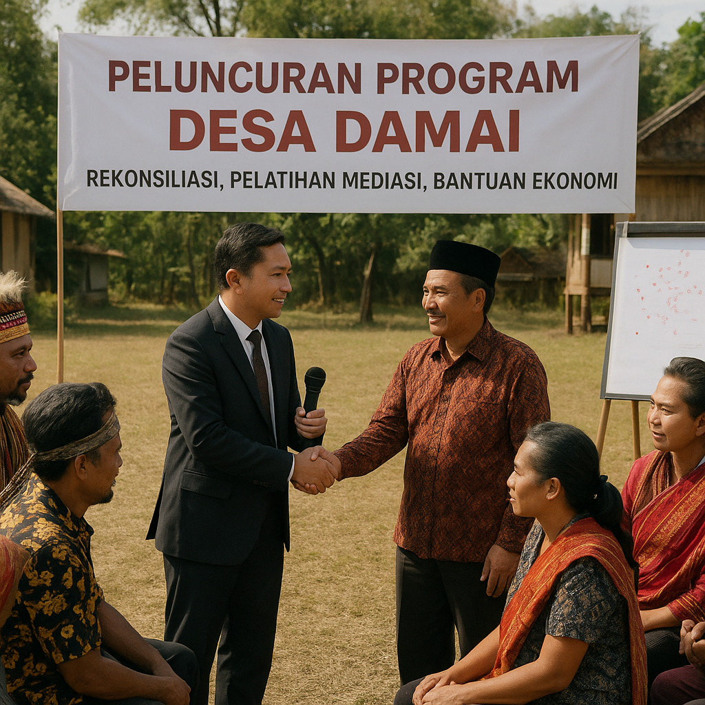 Pemerintah Luncurkan Program ‘Desa Damai’ di 50 Lokasi Rawan Konflik Horizontal