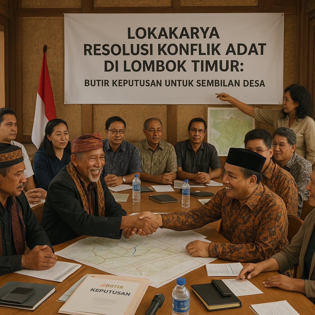 Lokakarya Resolusi Konflik Adat di Lombok Timur: Butir Keputusan untuk Sembilan Desa