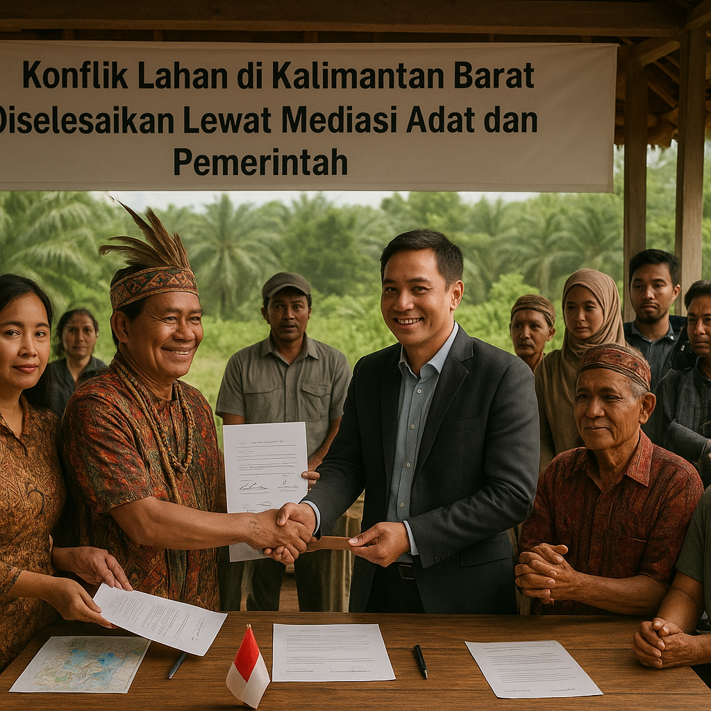 Konflik Lahan di Kalimantan Barat Diselesaikan Lewat Mediasi Adat dan Pemerintah