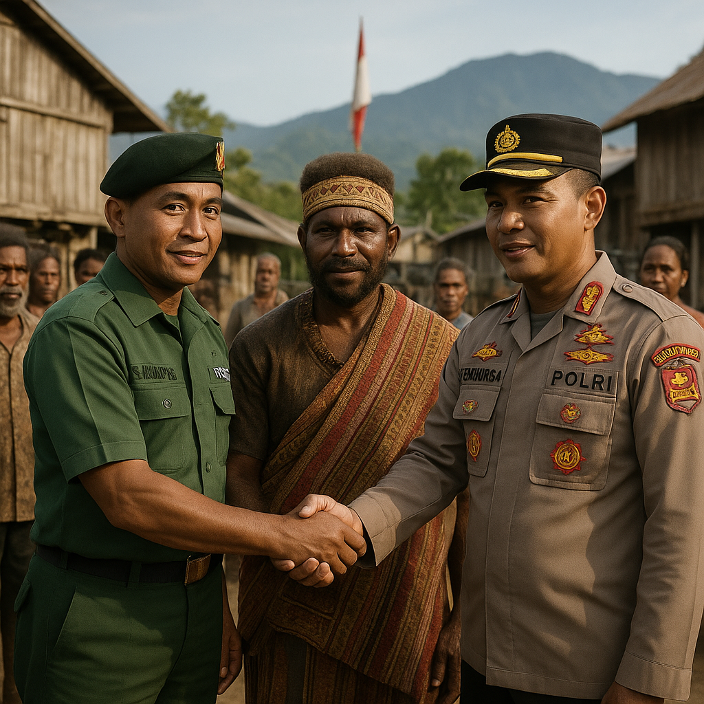Operasi Mediasi TNI-Polri di Papua Berhasil Meredakan Ketegangan Antarkelompok Masyarakat