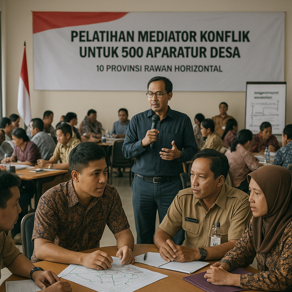 Pemerintah Gelar Pelatihan Mediator Konflik untuk 500 Aparatur Desa