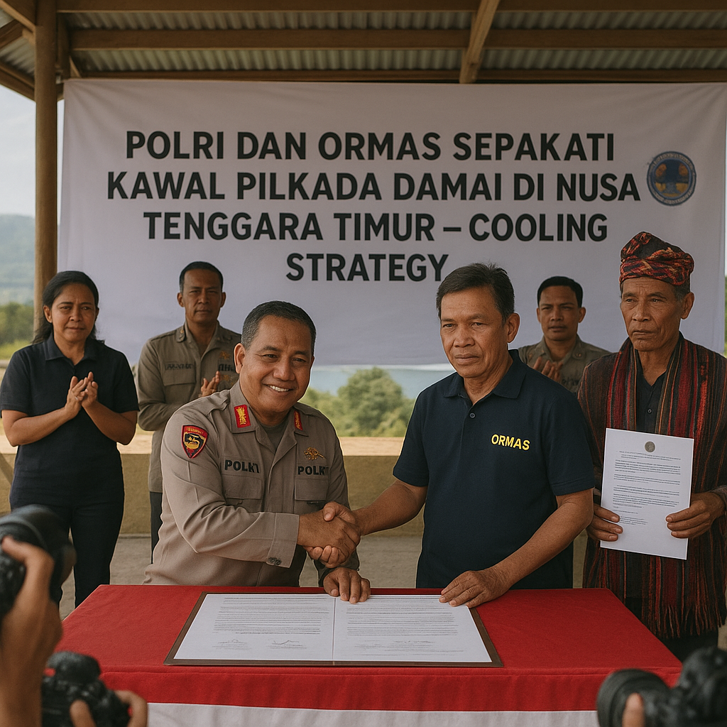 Polri dan Ormas Sepakati Kawal Pilkada Damai di Nusa Tenggara Timur Melalui Cooling Strategy