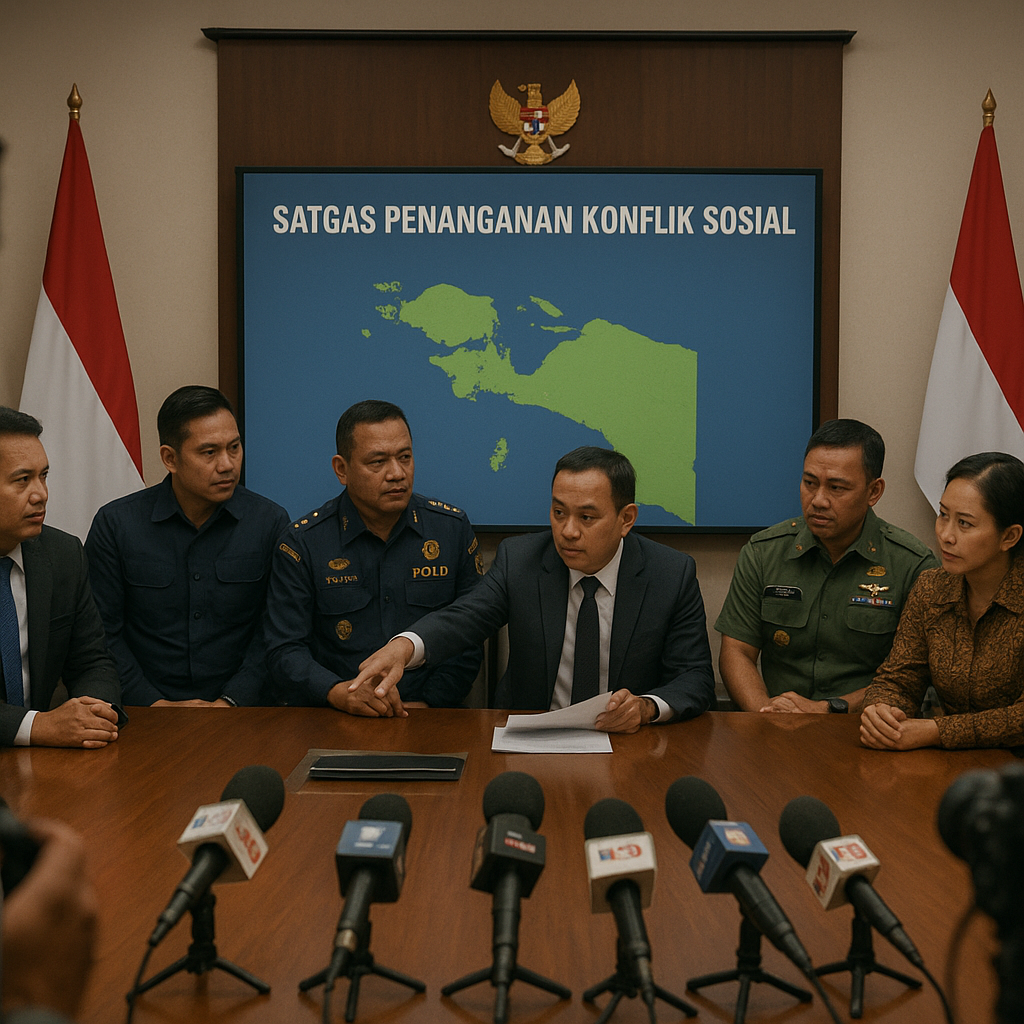 Pemerintah Perkuat Satgas Penanganan Konflik Sosial di Daerah Rawan Papua Barat