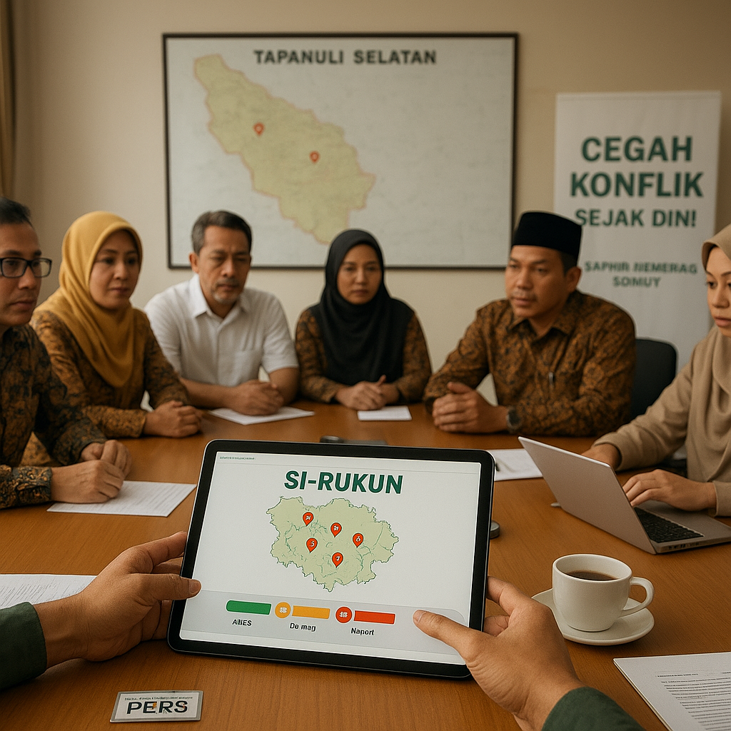 Cegah Konflik Sejak Dini, Kanwil Kemenag Sumut Perkuat Implementasi SI-RUKUN di Tapanuli Selatan
