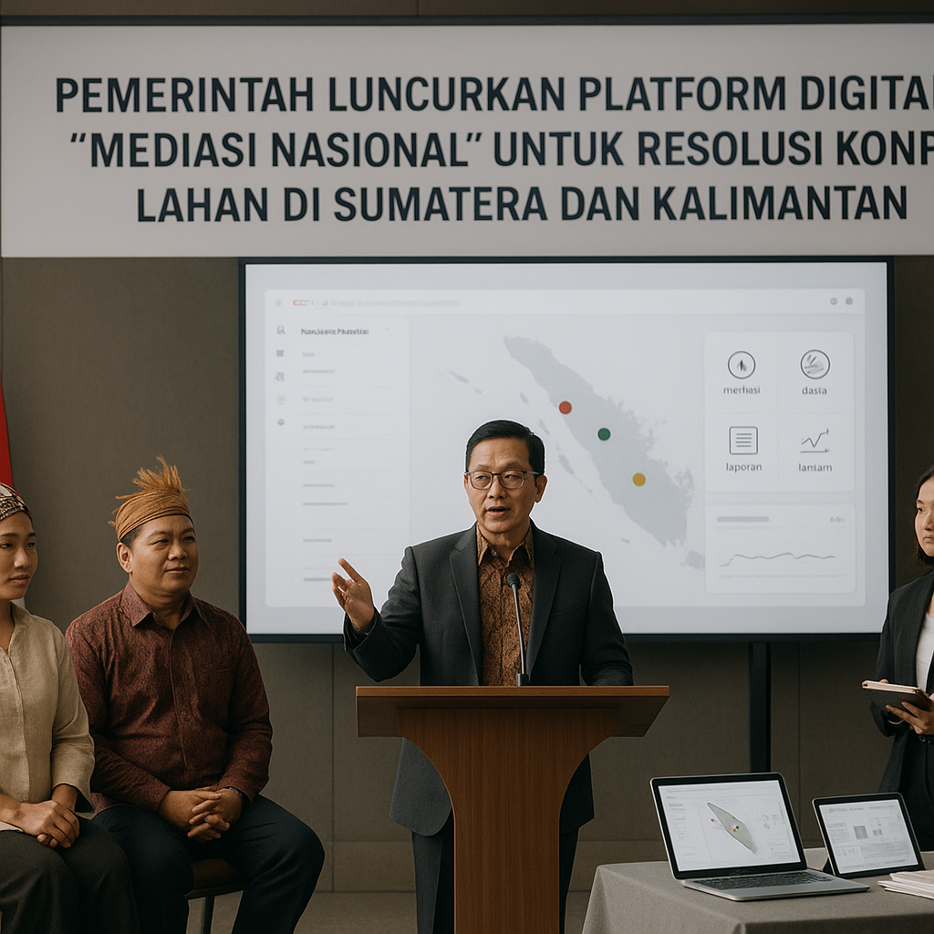Pemerintah Luncurkan Platform Digital 'Mediasi Nasional' untuk Resolusi Konflik Lahan di Sumatera dan Kalimantan