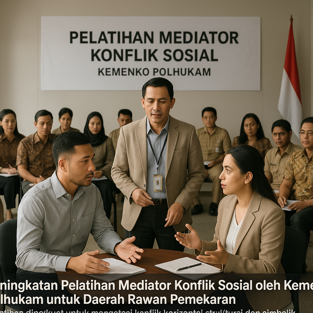 Peningkatan Pelatihan Mediator Konflik Sosial oleh Kemenko Polhukam untuk Daerah Rawan Pemekaran