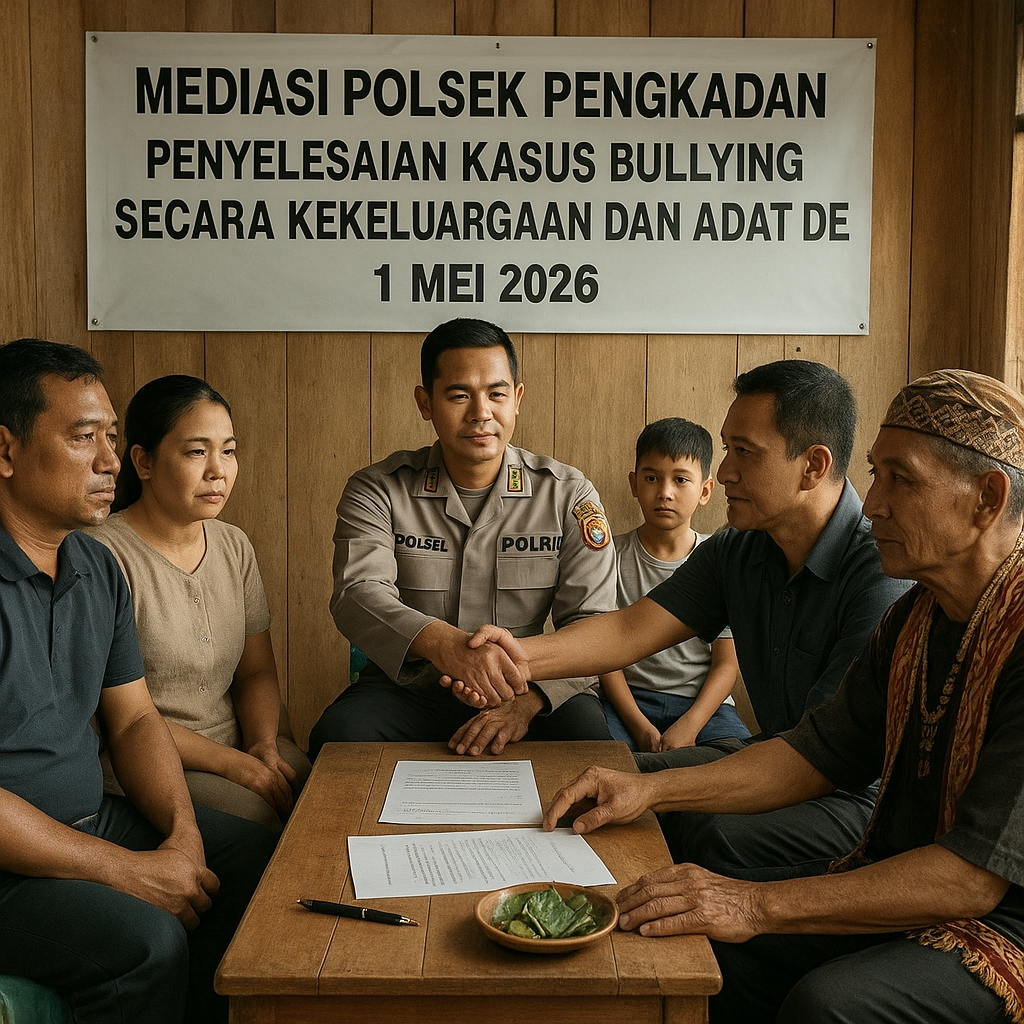 Dimediasi Polsek Pengkadan, Kasus Bullying Berakhir Secara Kekeluargaan dan Adat Desa