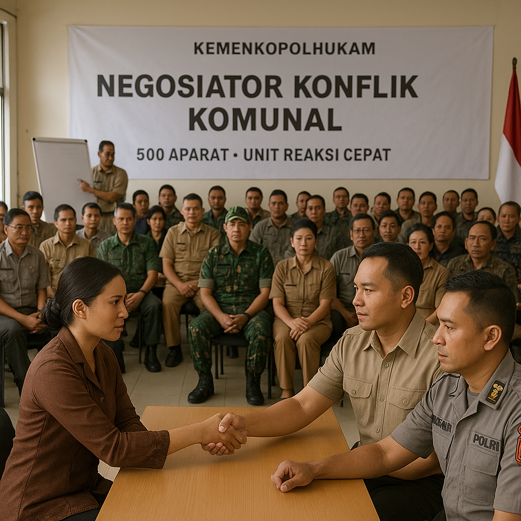 Kemenkopolhukam Gelar Pelatihan 'Negosiator Konflik Komunal' untuk 500 Aparat Tiga Wilayah Prioritas