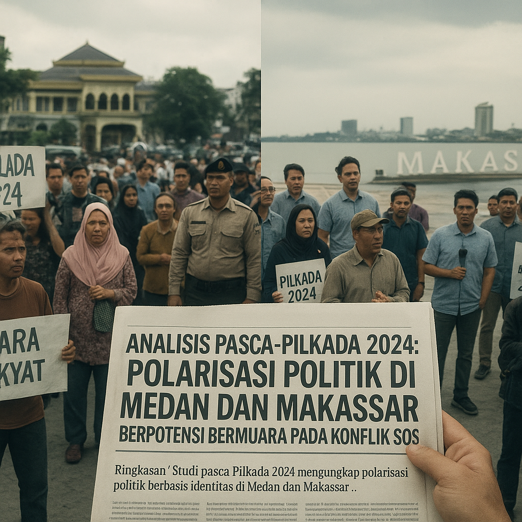 Analisis Pasca-Pilkada 2024: Polarisasi Politik di Medan dan Makassar Berpotensi Bermuara pada Konflik Sosial