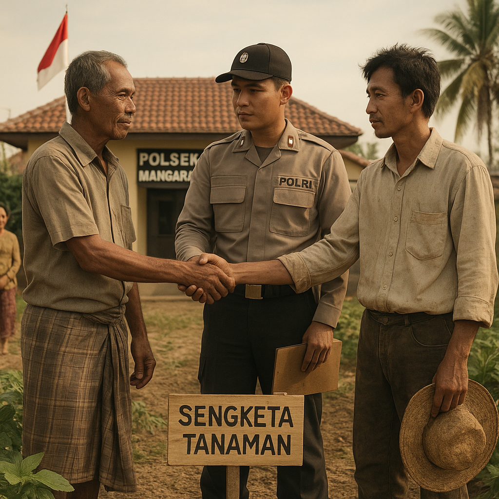Polsek Mangaran Selesaikan Kasus Penganiayaan Akibat Sengketa Tanaman Secara Kekeluargaan