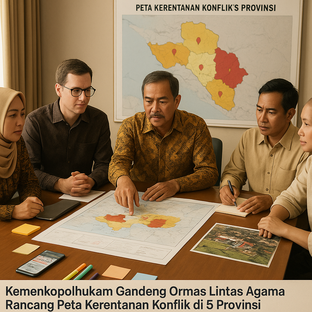 Kemenkopolhukam Gandeng Ormas Lintas Agama Rancang Peta Kerentanan Konflik di 5 Provinsi
