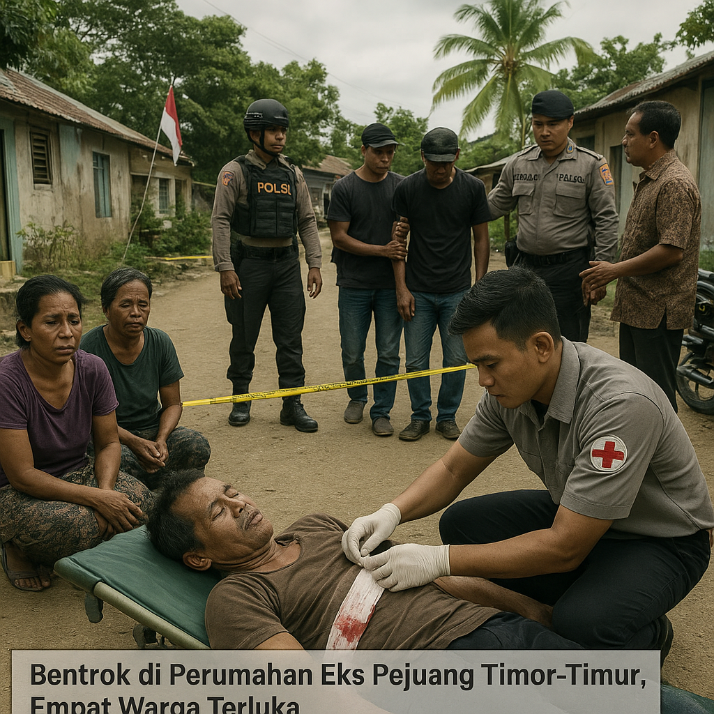 Bentrok di Perumahan Eks Pejuang Timor-Timur, Empat Warga Terluka dan Sejumlah Pelaku Diamankan