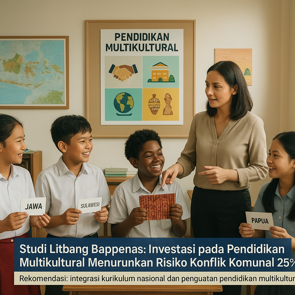 Studi Litbang Bappenas: Investasi pada Pendidikan Multikultural Menurunkan Risiko Konflik Komunal 25%
