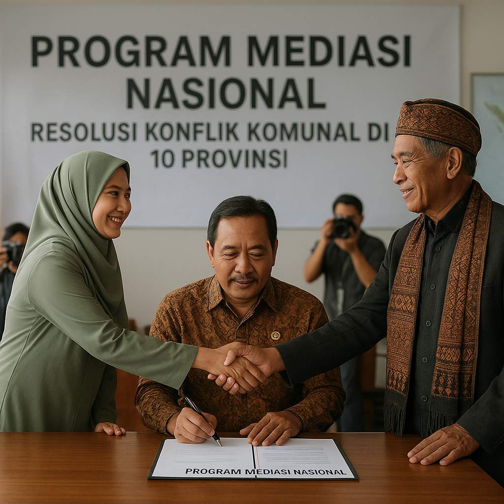 Pemerintah Luncurkan Program Mediasi Nasional untuk Konflik Komunal di 10 Provinsi