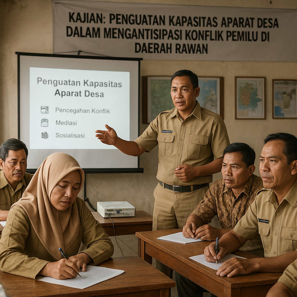 Kajian: Penguatan Kapasitas Aparat Desa dalam Mengantisipasi Konflik Pemilu di Daerah Rawan