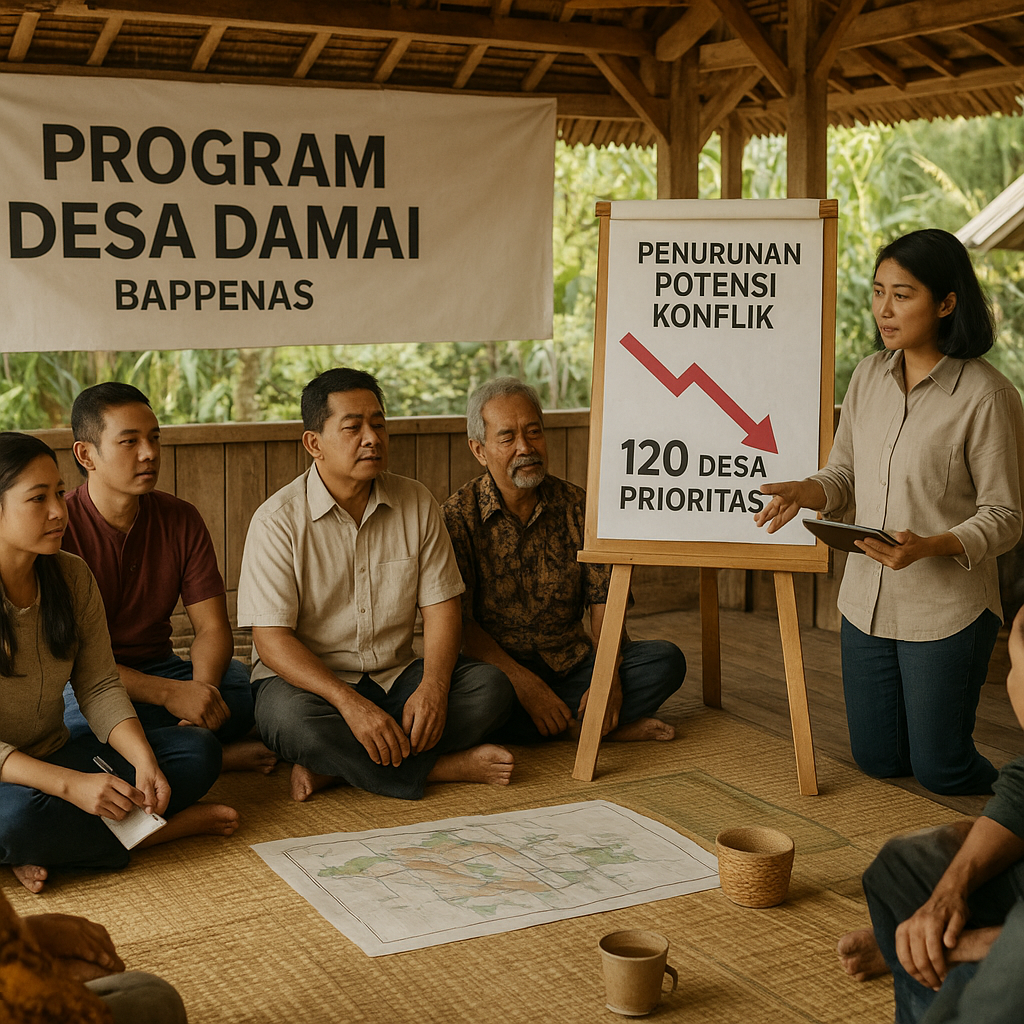 Studi Bappenas: Program Desa Damai Berhasil Menurunkan Potensi Konflik Sosial di 120 Desa Prioritas