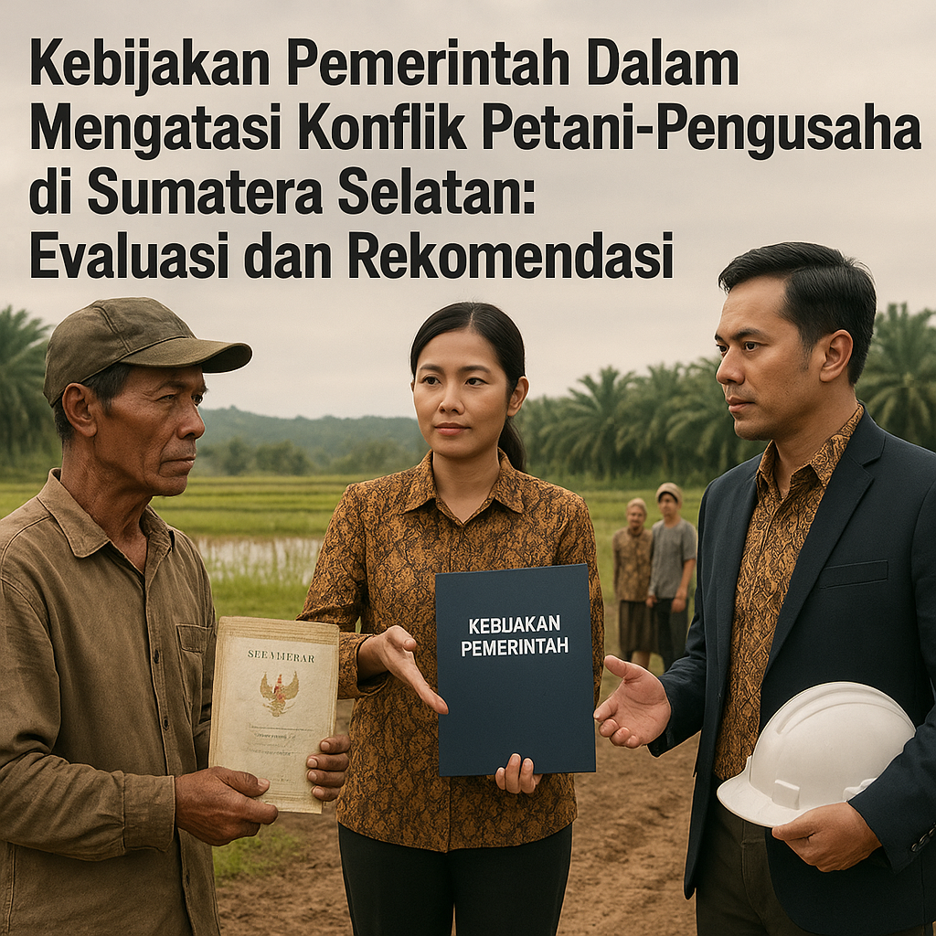 Kebijakan Pemerintah Dalam Mengatasi Konflik Petani-Pengusaha di Sumatera Selatan: Evaluasi dan Rekomendasi